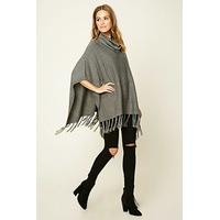 Contemporary Fringe-Hem Poncho
