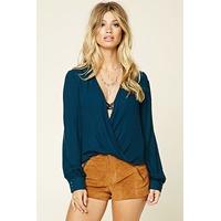 Contemporary High-Low Wrap Top