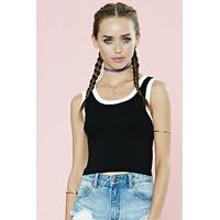 Contrast-Trim Jumper Crop Top