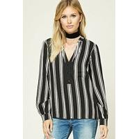 Contemporary Striped Woven Top