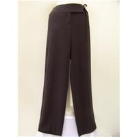 coast size 12 brown triacetate trousers