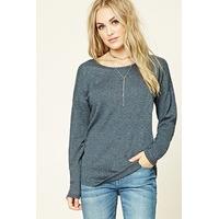 contemporary marled knit top