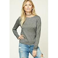 contemporary marled knit top