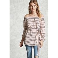 Contemporary Belted Striped Top