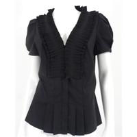 Coast Size 16 Black Pleated Blouse