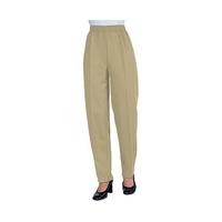 comfort fit trousers beige size 8 polyester