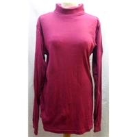 Cotton Traders pink polo neck top Cotton Traders - Size: M - Pink - Polo shirt