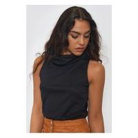 Cowl Neck Black Top