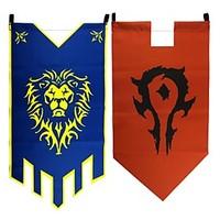 Cosplay Accessories Inspired by WOW Cosplay Anime Cosplay Accessories Flag Red / Blue Terylene Male / Female