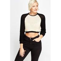 Colour Block Crop Jumper