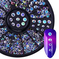 colorful crystal rhinestone 3d nail decoration ab color sharp bottom 2 ...