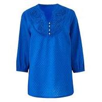 Cotton Dobby Tunic with Cornelli