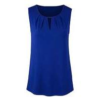 Cobalt Blue Pleat Detail Vest