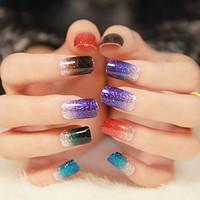 Color Gradient Nail Art Glitter Sticker