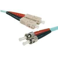 connect 20 m om3 50125 scst fiber duplex patch cord aqua