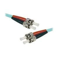 connect 2 m om3 50125 stst fiber duplex patch cord aqua