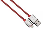 Color Line Charging/Sync Cable (Red) Lightning Aluminium 1m