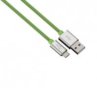 Colour Line Charging/Sync Cable Micro USB Aluminium 1m (Green)