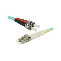 Connect 30 m OM3 50/125 LSZH LC/ST Fiber Duplex Patch Cord - Aqua