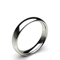 Court Profile Comfort Fit Classic Plain Wedding Band