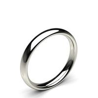 court profile comfort fit classic plain wedding band