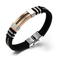 Cool Man Titanium Steel Gold-plated Bracelet Silicone