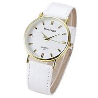 couples wrist watch casual watch quartz pu band black white