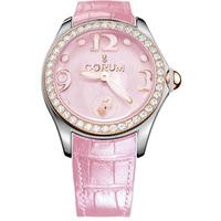 corum watch bubble mother of pearl ladies pink diamond