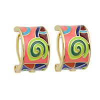 Colorful Enamel Small Stud Earrings for Ladies