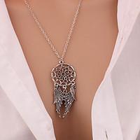 collares Vintage Dream Catcher Leaves collier Pendant Necklace kettingen Silver Color Girl Bib Chokers Pendants Necklaces