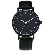 Cool Style Men Wristwatch Brief Vogue Simple Stylish Black and white Face Leather Quartz Clock Fashion Watch