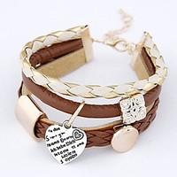 Cortical Bracelet Multilayer European and American Fashion Simple Metal Heart Pendant Bracelet inspirational bracelets