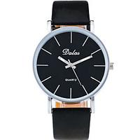 Couple\'s Quartz Casual Fashion Watch beautiful PU Belt Simple Round Alloy Dial Watch Cool Watch Unique Watch