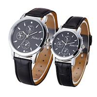 couples dress watch fashion watch quartz casual watch leather band vin ...