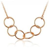 Collar Necklaces Rose Gold Ring Choker Pendant Christmas Gifts Jewelry British Punk Men Women Euramerican