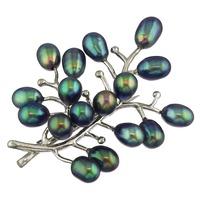 Coral Tree Noir pearl brooch