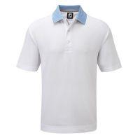 Cooling Pique White/Blue Striped Collar