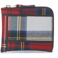 Comme Des Garcons Comme Des Garçons rectangular red wool tartan patchwork wallet women\'s Jewellery in red