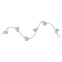 Coquina Bracelet Split Heart With Larimar And Silver