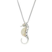 Coquina Necklace Seahorse Silver