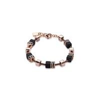 coeur de lion rose gold onyx geo cube bracelet