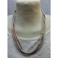 Copper and Silver Metallic 3 piece Beaded Necklace Unbranded - Size: Medium - Metallics - Necklace