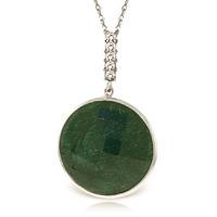 Corundum and Diamond Pendant Necklace 23.0ct in 9ct White Gold