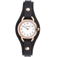 Coach Ladies Black Leather Cuff Dree Watch 14502030