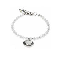 coeur de lion grey acrylic bead disc bracelet 4191 b