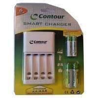 Contour Energy 6 Hour Smart Battery Charger with Rechargeable 2 x AA/ 2 x AAA Batteries