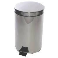 CPD 12 LITRE S/STEEL PEDAL BIN SILVER