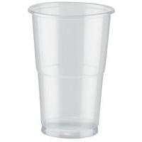 CPD Clear Plastic Half Pint Glass - 50 Pack