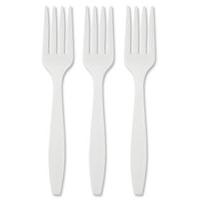 CPD Plastic White Fork - 100 Pack