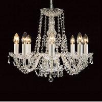 CP00021/8 CHROME Crystal Preciosa 8 Light Crystal Chandelier